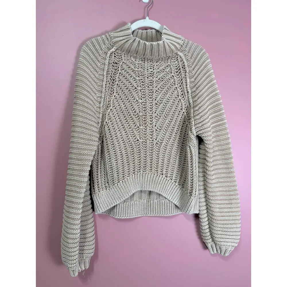 Free People Sweetheart Sweater in Sand Castle Size Small - Picture 3 of 6
